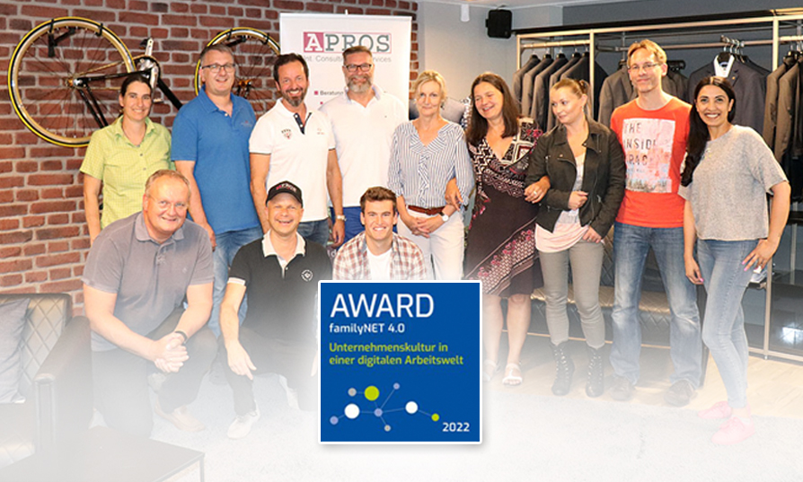 familyNET 4.0 Award für Mitglied APROS