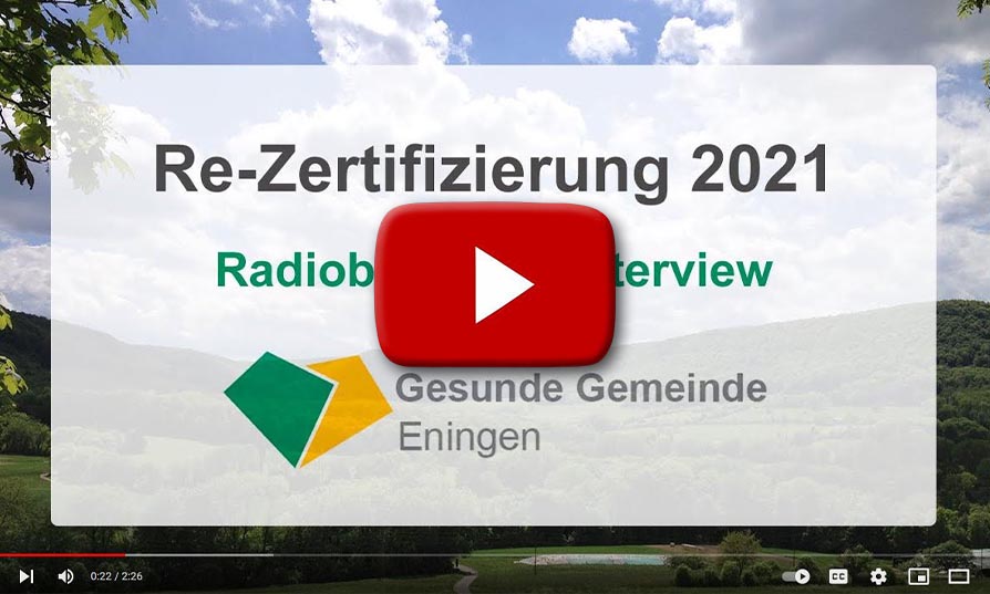 Radiobericht und Interview zur Re-Zertifizierung „Gesunde Gemeinde“